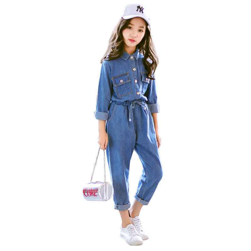 Girls’ Denim Two-Piece Set