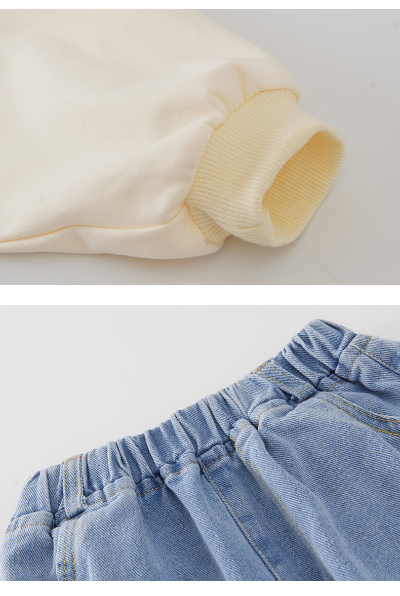 Girls’ Printed Top & Jeans Set