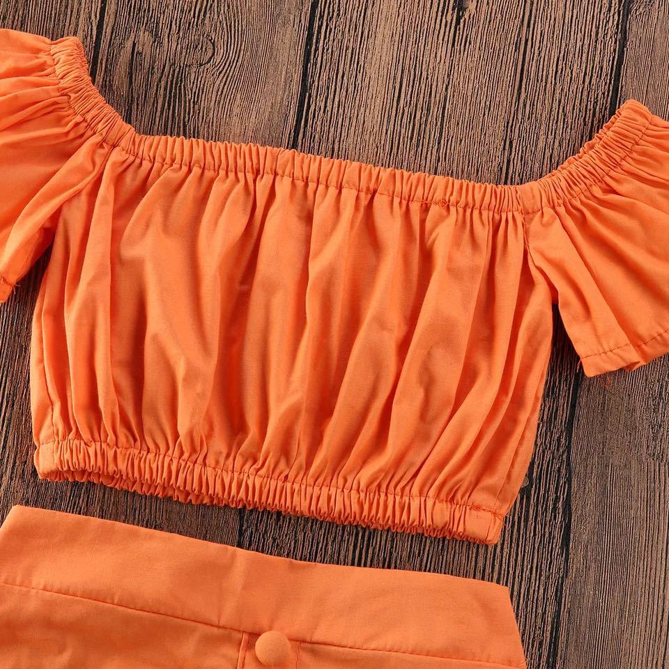 Girls’ Orange Skirt Set