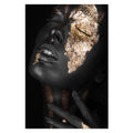 Gold Black African Woman Decorative Painting