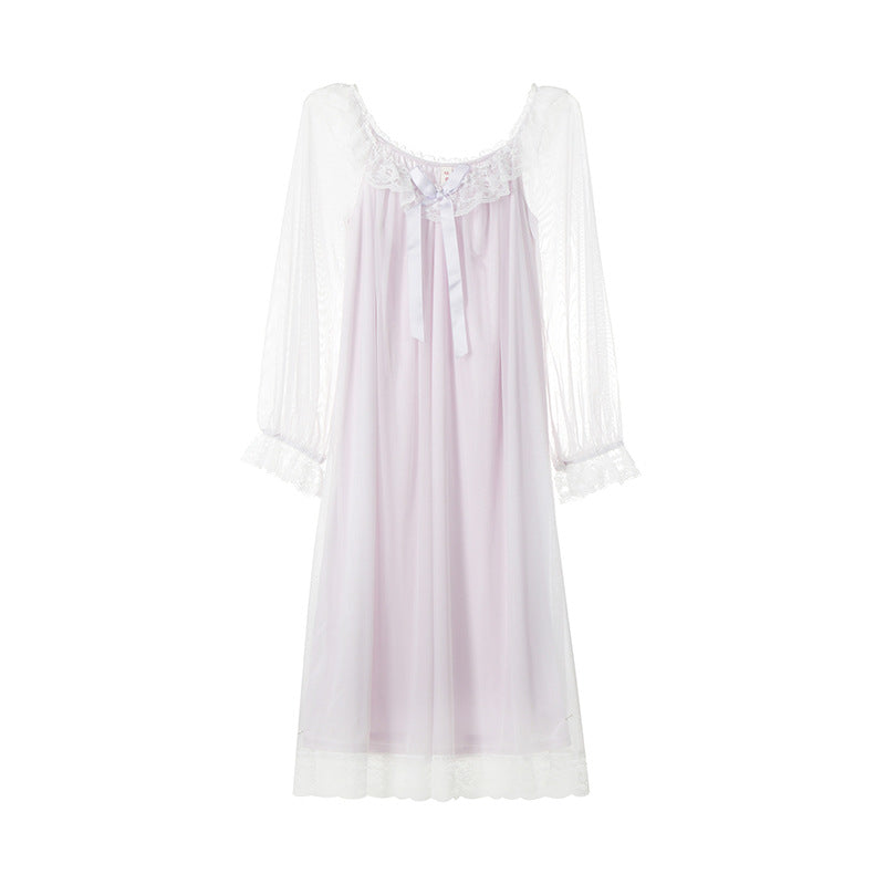 Camisón largo de manga larga para mujer