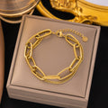 Double-Layer Gold Chain Bracelet