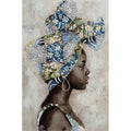 Peinture sur toile abstraite Fille africaine pour décoration de salon