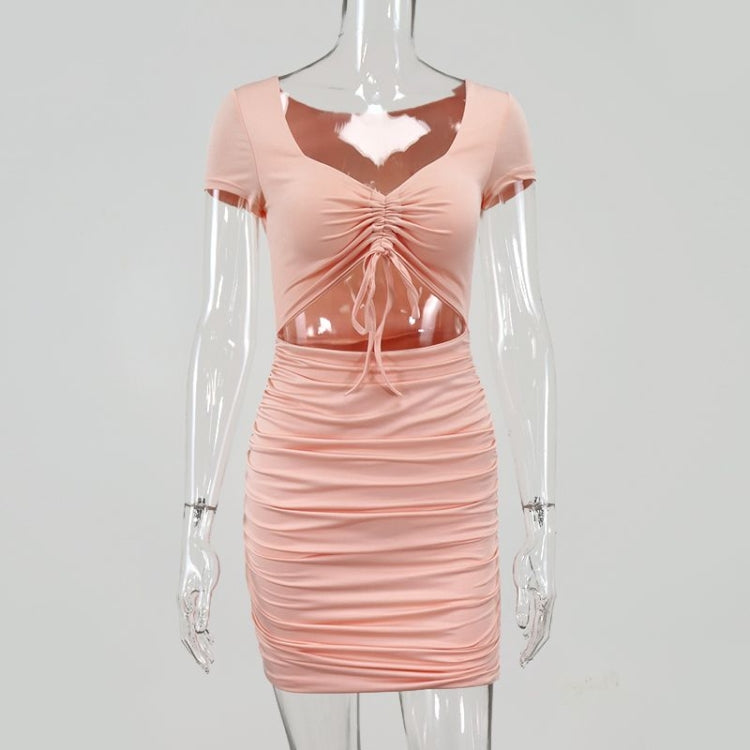 Minivestido ajustado de manga corta para mujer