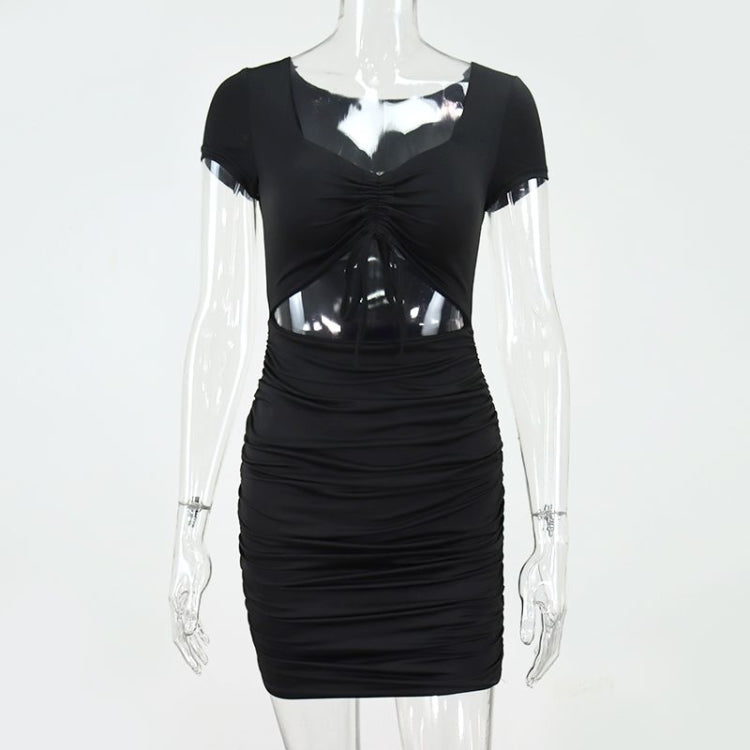 Short Fitted Dress with Short Sleeves for Women
