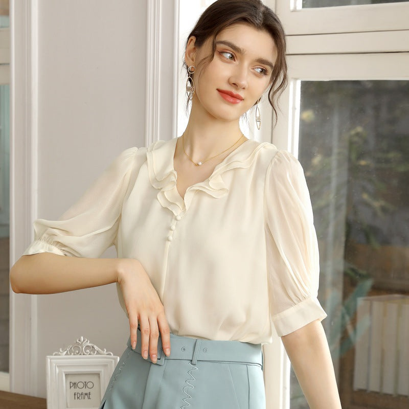 High-Waist Flowing Pleated Shorts