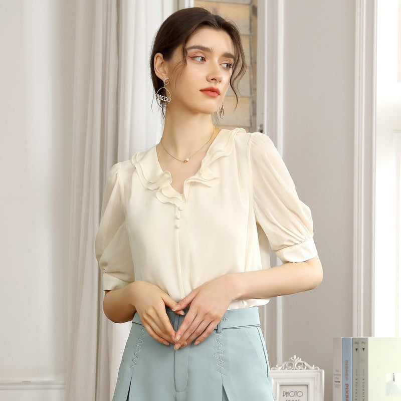 High-Waist Flowing Pleated Shorts