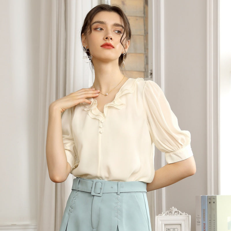 High-Waist Flowing Pleated Shorts