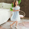 Camisón de Algodón con Encaje para Niña