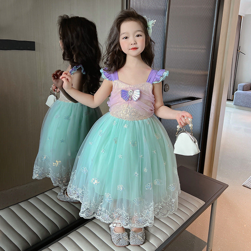 "Mermaid" Princess Dress with Sequins