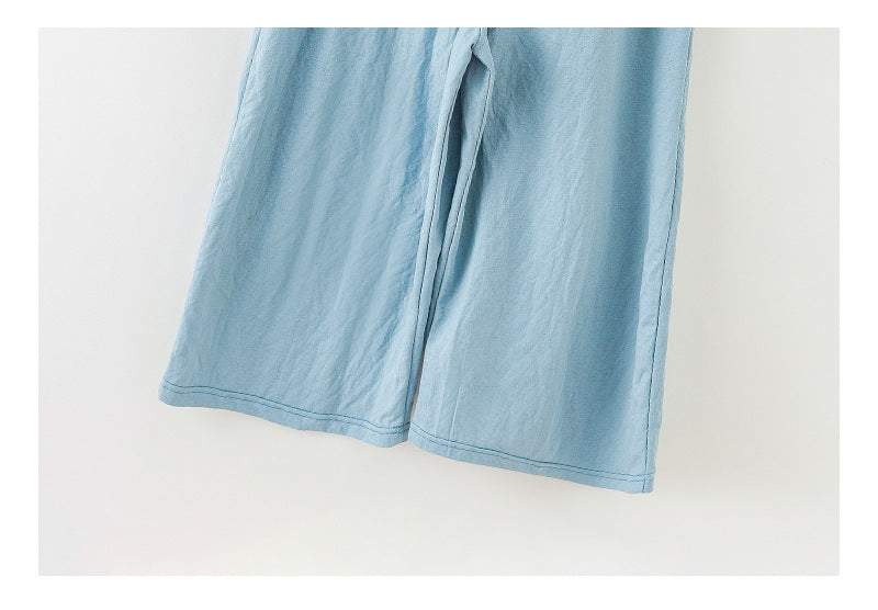 Girls’ Casual Wide-Leg Jumpsuit