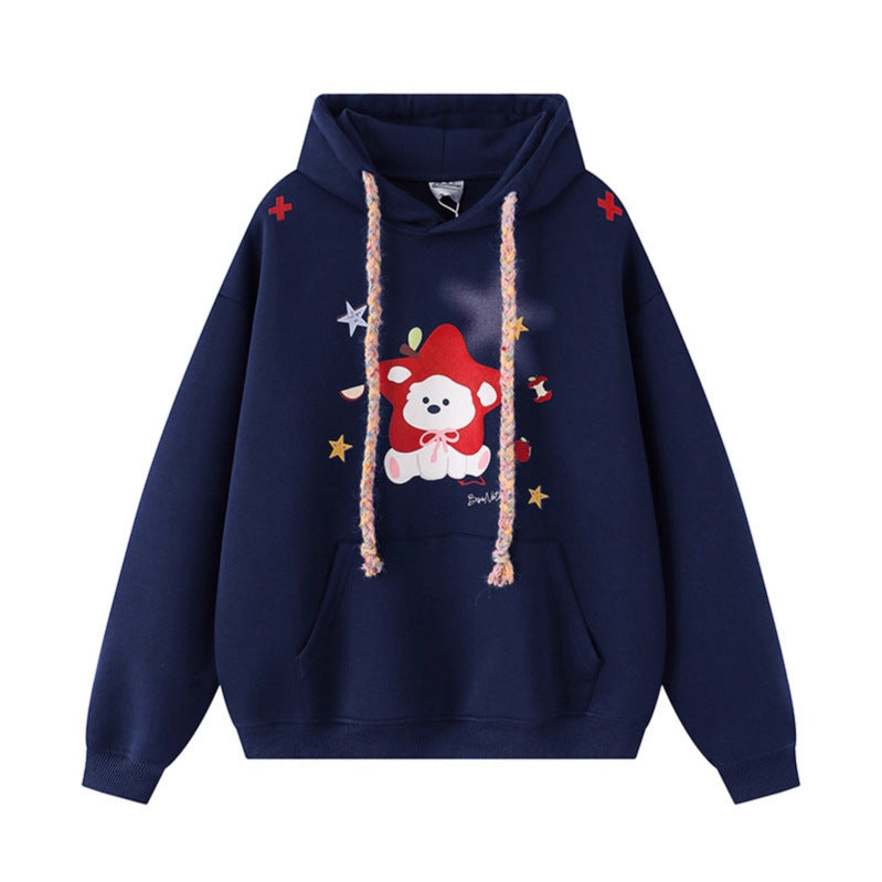 Starry Puppy Print Hoodie