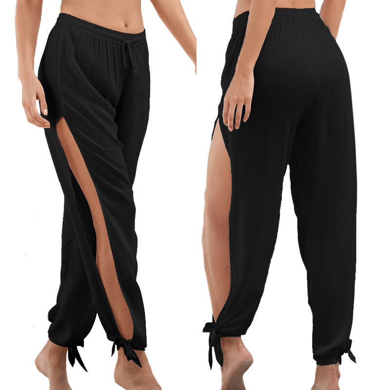 Pantalones anchos fluidos de ajuste relajado
