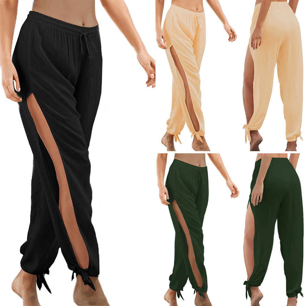 Pantalones anchos fluidos de ajuste relajado