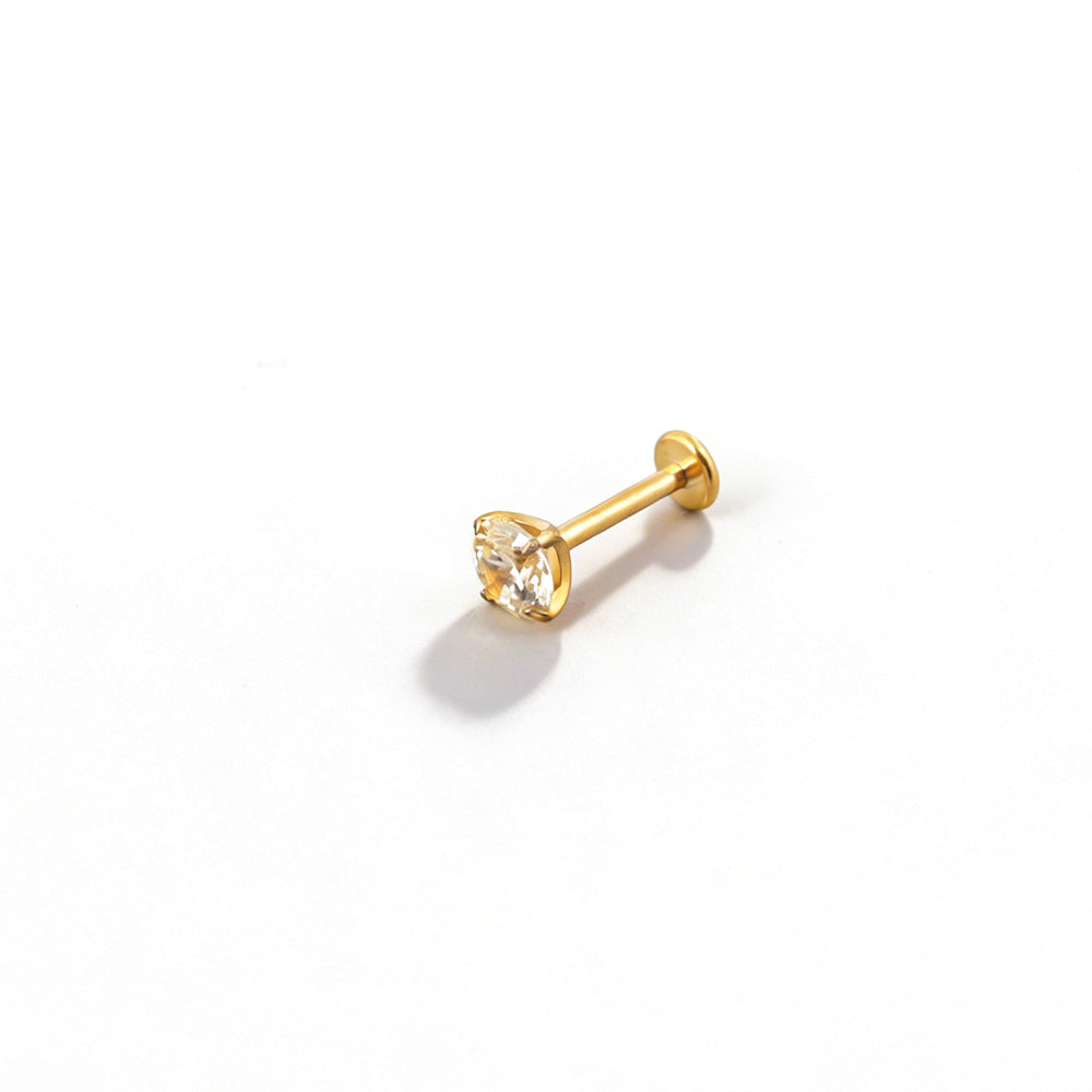 18K Gold-Plated Zircon Stud Earring