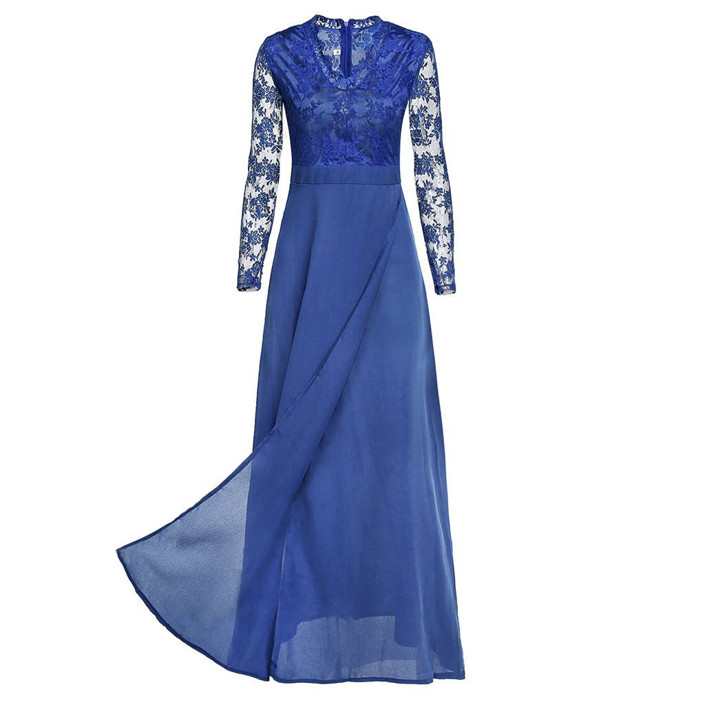 Elegante Vestido de Encaje con Cuello en V para tus Ocasiones Especiales