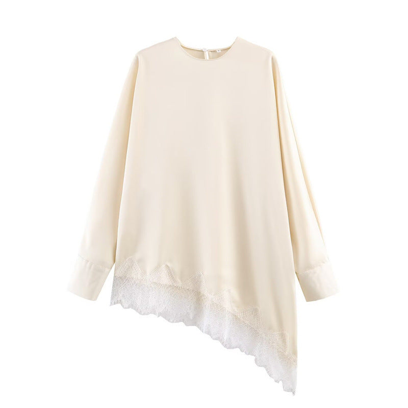 Camisa abotonada asimétrica holgada