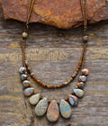 Collar con colgante de piedra natural de alta calidad