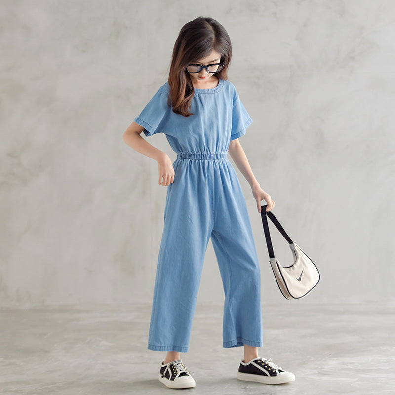 Pantalones coreanos de pierna ancha para niña