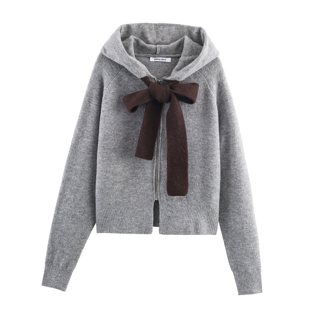 Cropped Long Sleeve Top with Zip, Fitted Cut