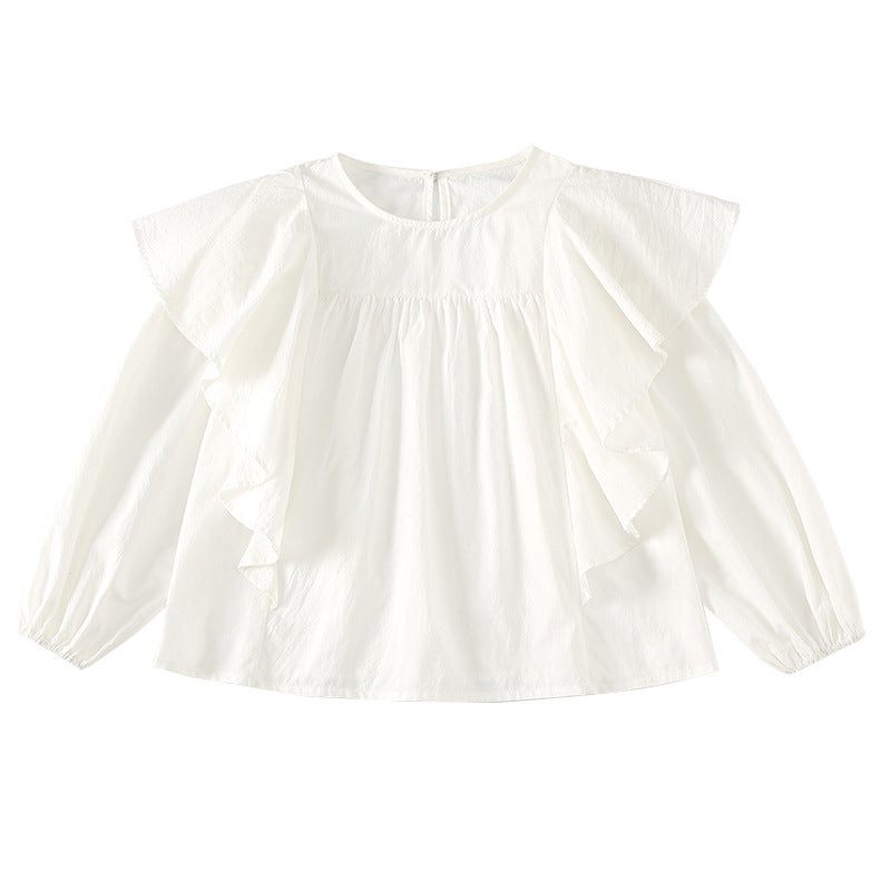 Camisa suelta de algodón para niña