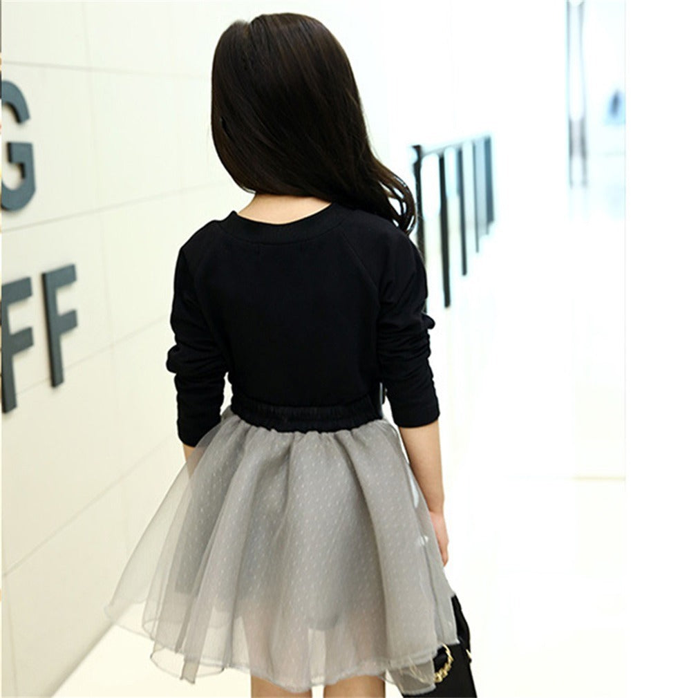 Ensemble jupe en tulle style coréen pour filles