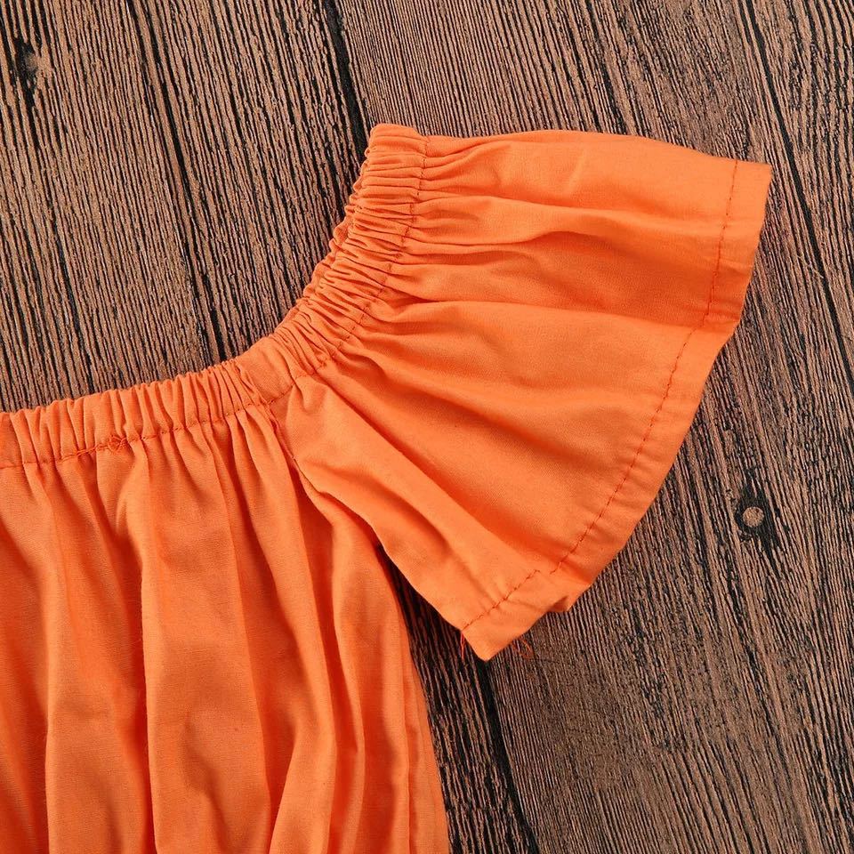 Girls’ Orange Skirt Set