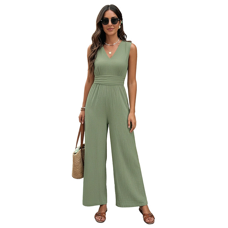 Chic High-Waisted Jumpsuit with Straight Leg