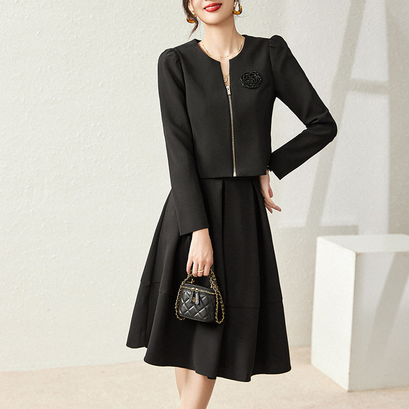 Black Skirt Set with Timeless Elegance Spirit