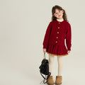 Girls’ Knit Cardigan & Pleated Skirt Set