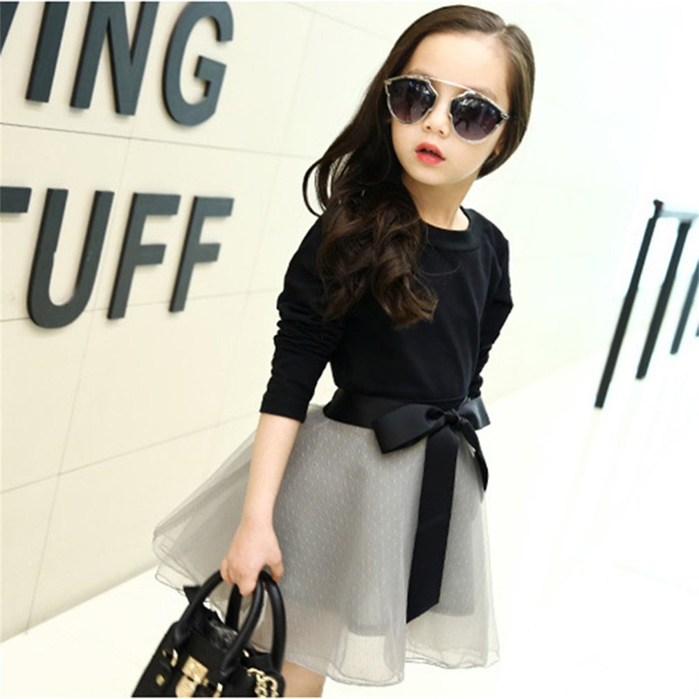 Ensemble jupe en tulle style coréen pour filles