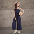 Girls’ Casual Wide-Leg Jumpsuit