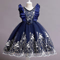 Embroidered Princess Dress with Small Flowers