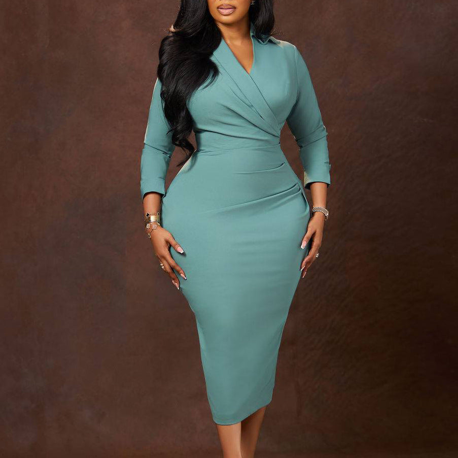 Vestido midi de tubo entallado para mujer