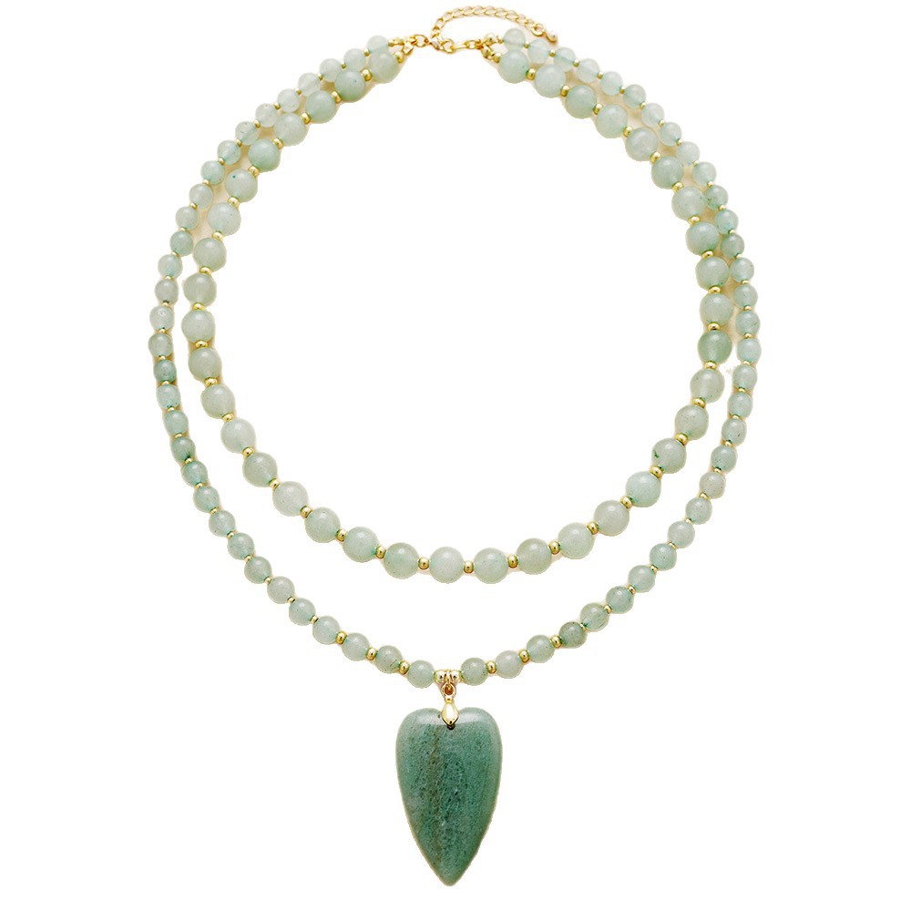 Collar de cristal de doble capa inspirado en Francia