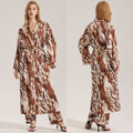Robe légère à imprimé léopard effet satiné