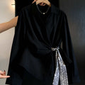 Chemise élégante à manches longues avec foulard en soie et cravate assortie