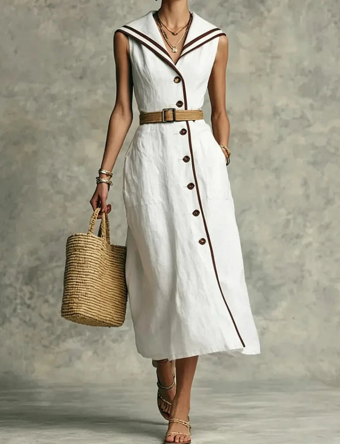Trendy Style Buttoned Dress