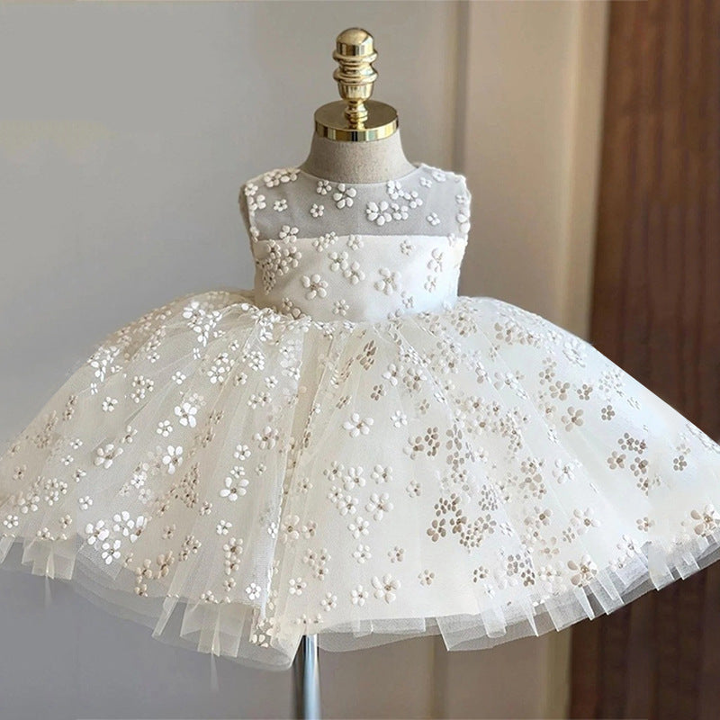 Princess Dress with Daisy Print and Lace