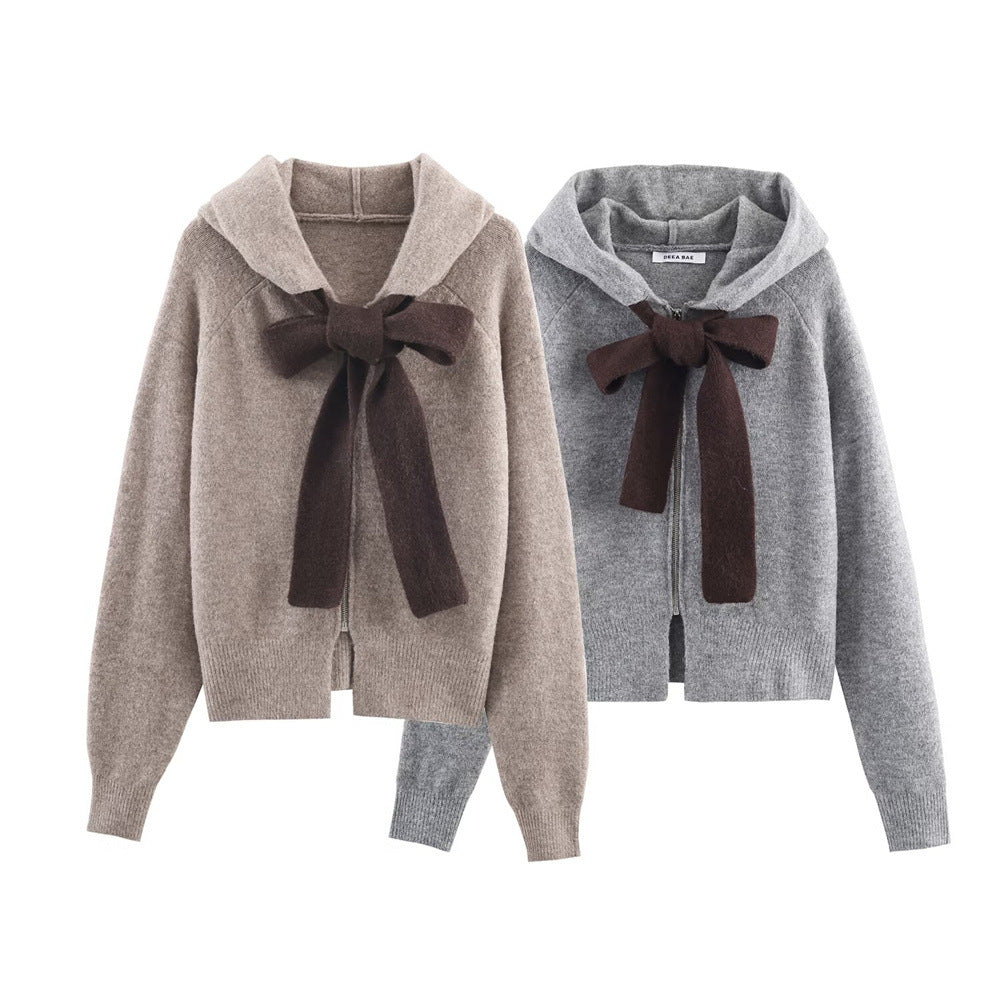 Cropped Long Sleeve Top with Zip, Fitted Cut