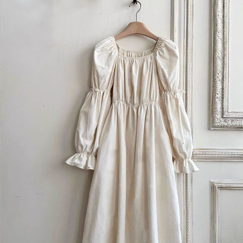Princess Dress with Puff Sleeves Little Girls (Cotton)
