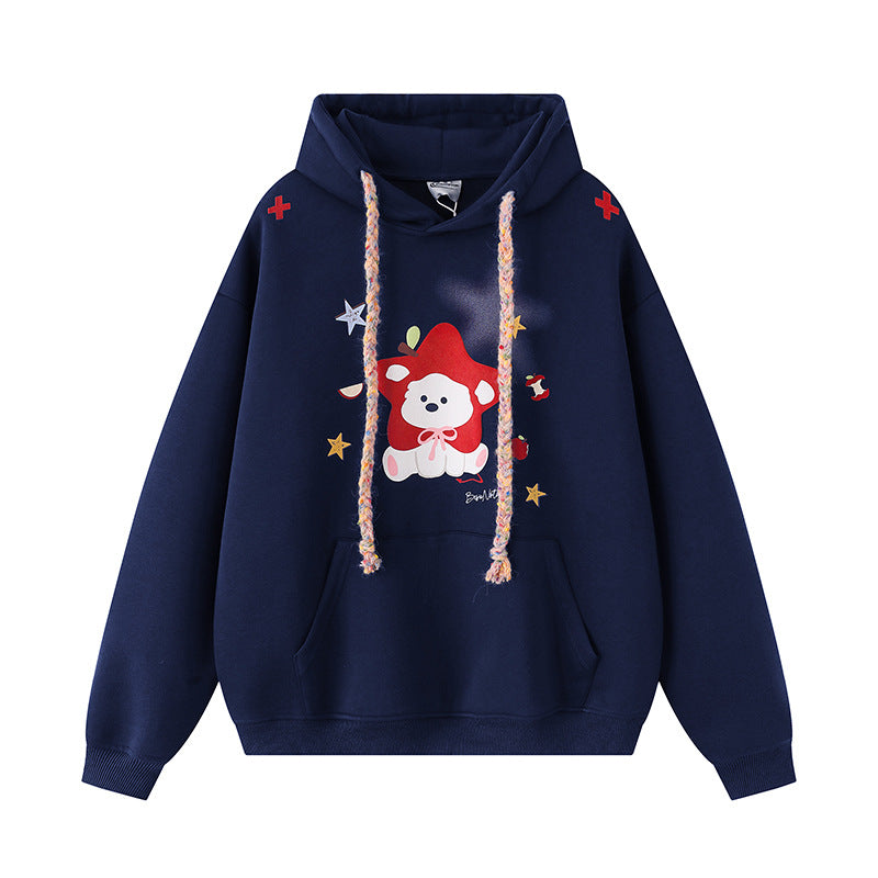 Starry Puppy Print Hoodie