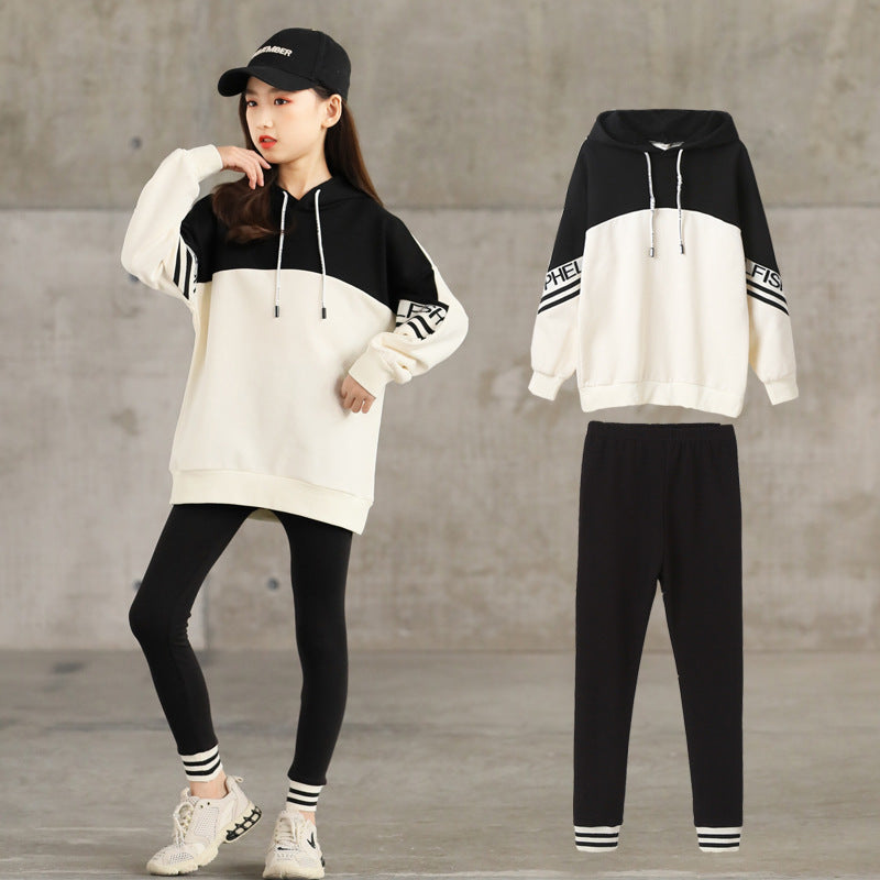 Girls’ Hooded Sportswear Set