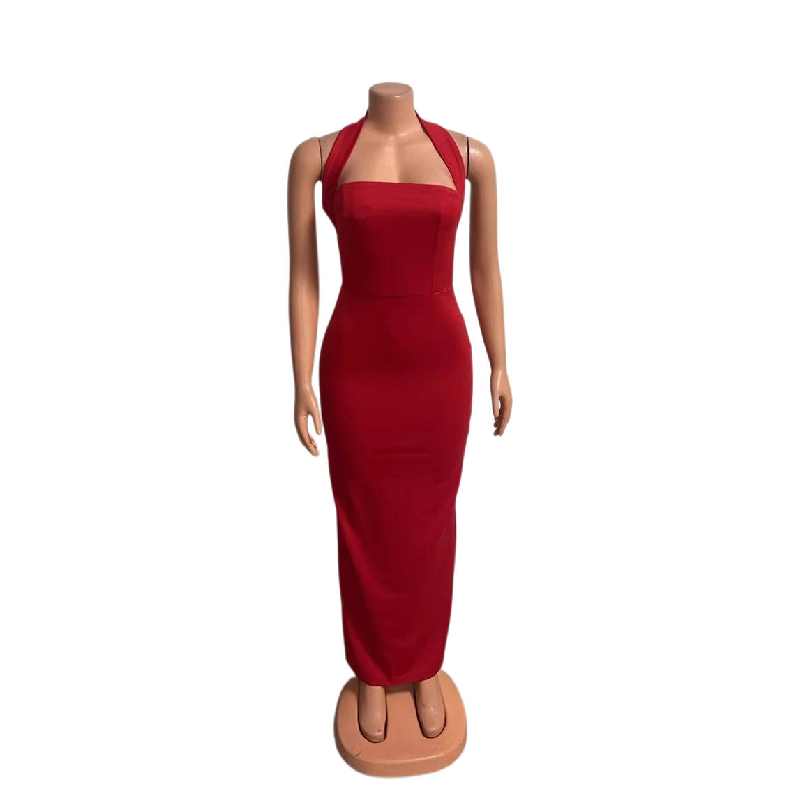 Elegant Maxi Dress with Off-Shoulder and Open Back