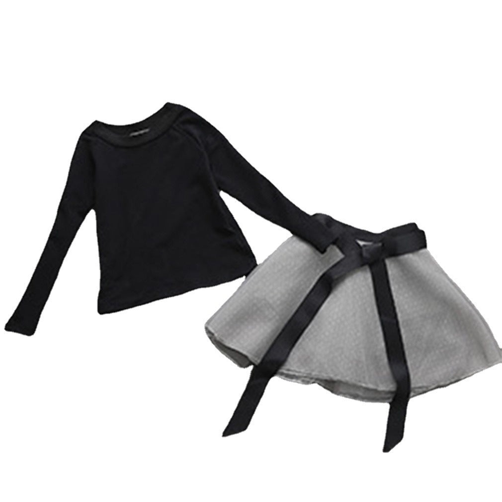 Ensemble jupe en tulle style coréen pour filles