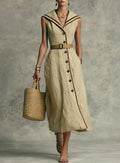 Trendy Style Buttoned Dress