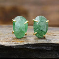 Pendientes de cristal en tono labradorita