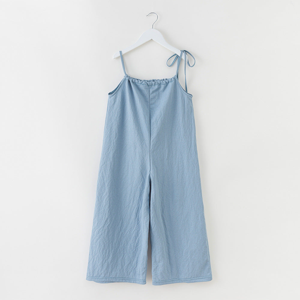 Girls’ Casual Wide-Leg Jumpsuit