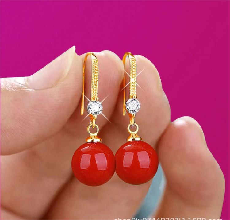 Pendientes elegantes de gota de agua