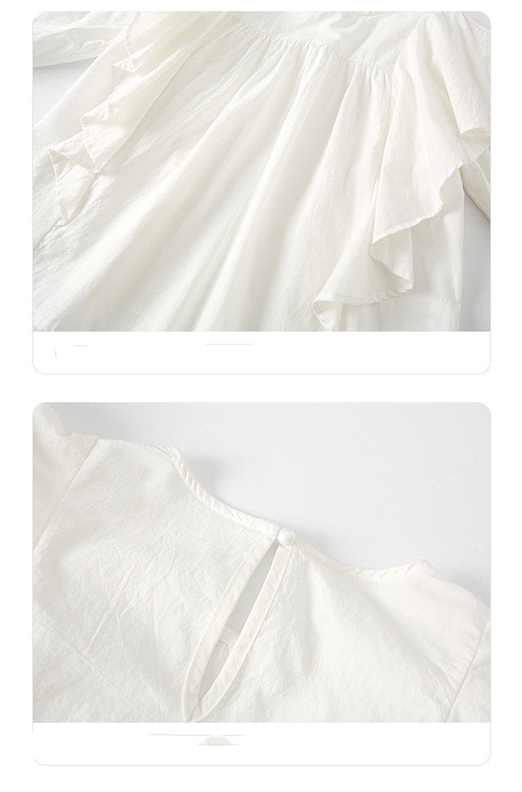 Camisa suelta de algodón para niña